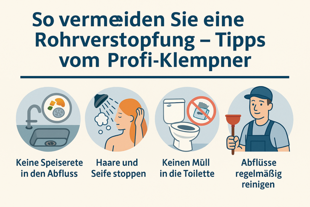 Rohrverstopfung vermeiden